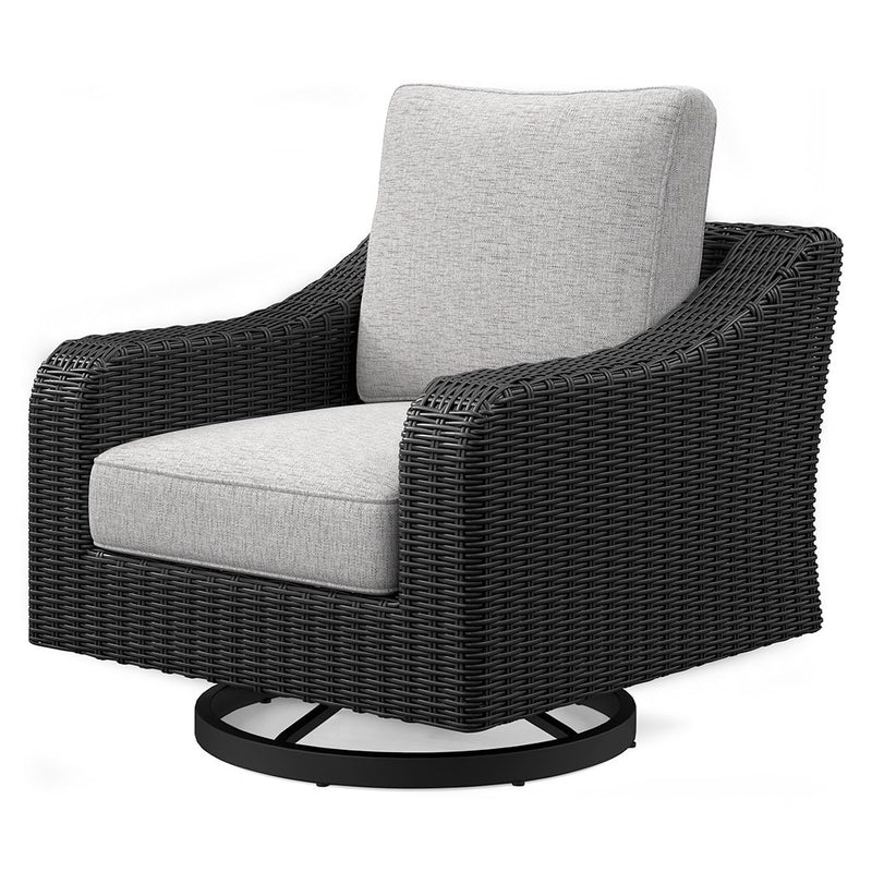 Beachcroft - Swivel Lounge Chair - Black / Light Gray