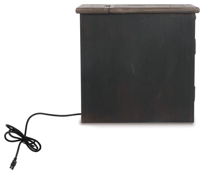 Tyler Creek - Chair Side End Table - Grayish Brown / Black