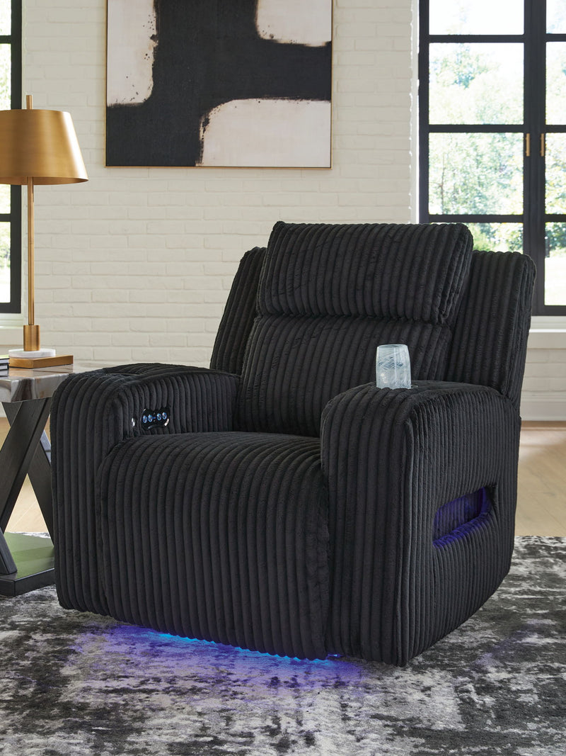 Forest Lake - Power Recliner With Adj Headrest - Black