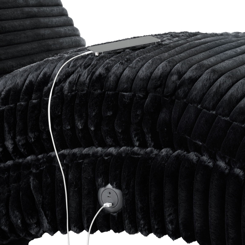 Nori - Chaise With Heat Massage, USBC, LED