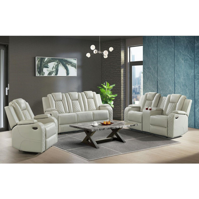 Carlo - Power Motion Loveseat With Power Headrest, Console And LED
