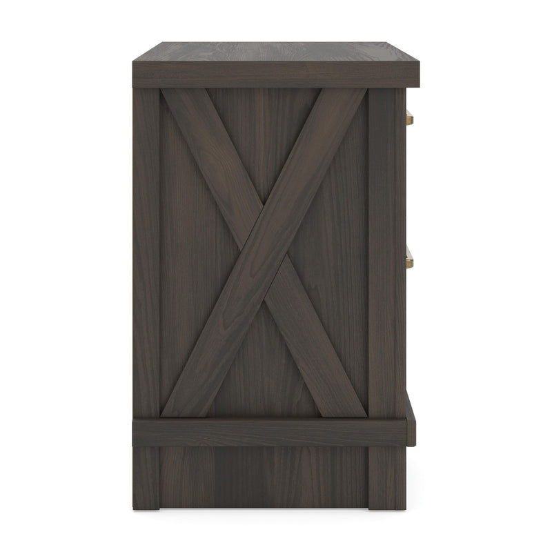 Vonitta Bay - Two Drawer Night Stand - Dark Brown