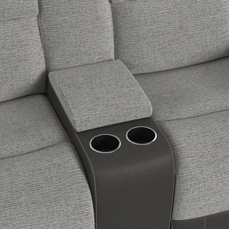 Hornet - 3 Piece Motion Sectional Set With Console And 2 Recliners