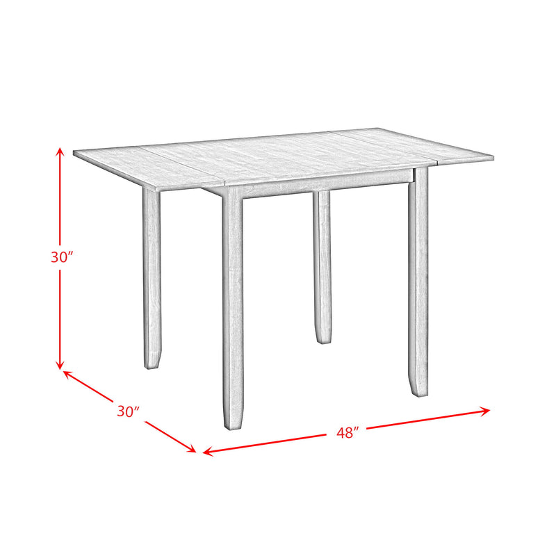 Alex - 3 Piece Dining Set With Drop Leaf Table - Espresso