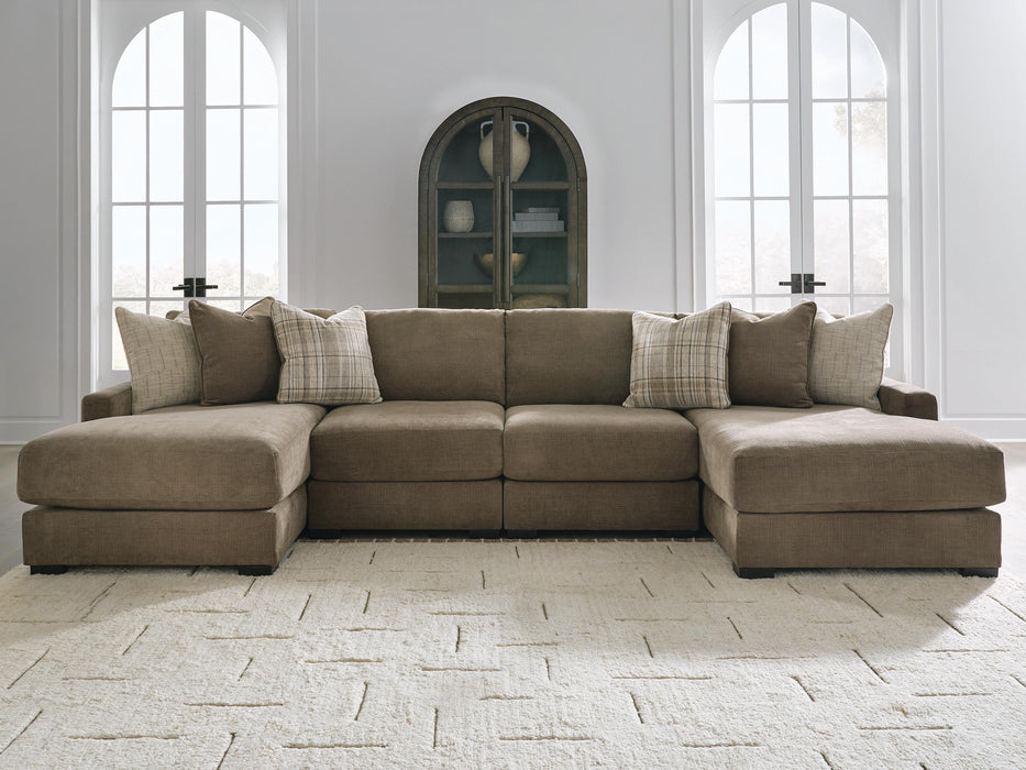 Camellia-Court Double Chaise Sectional