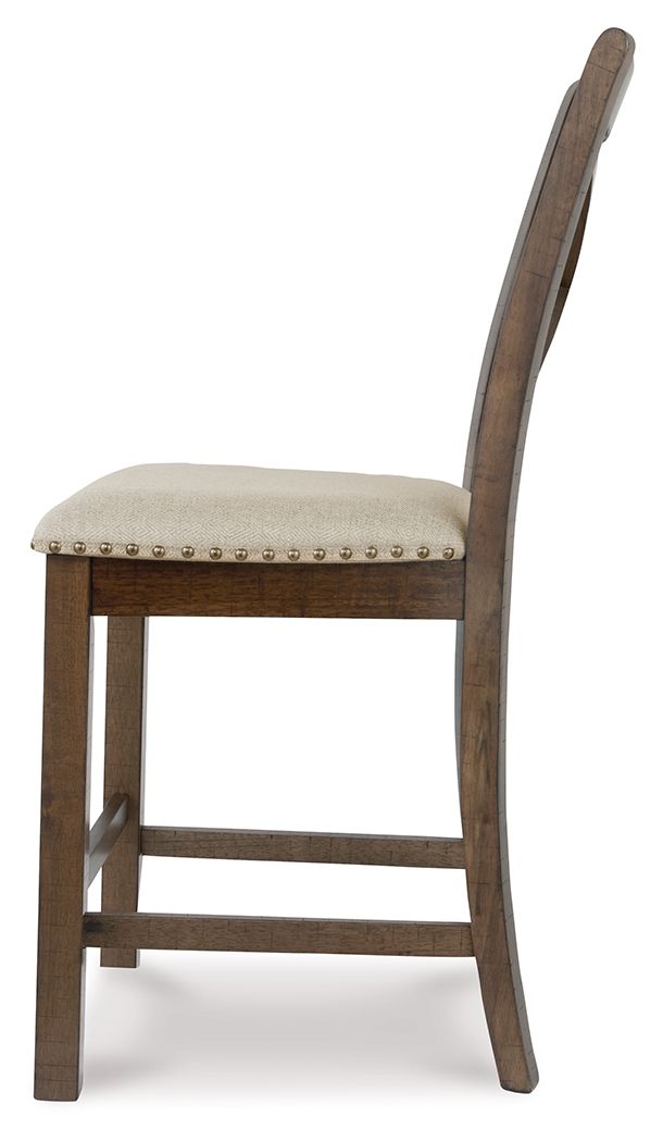 Moriville - Upholstered Barstool (Set of 2) - Beige