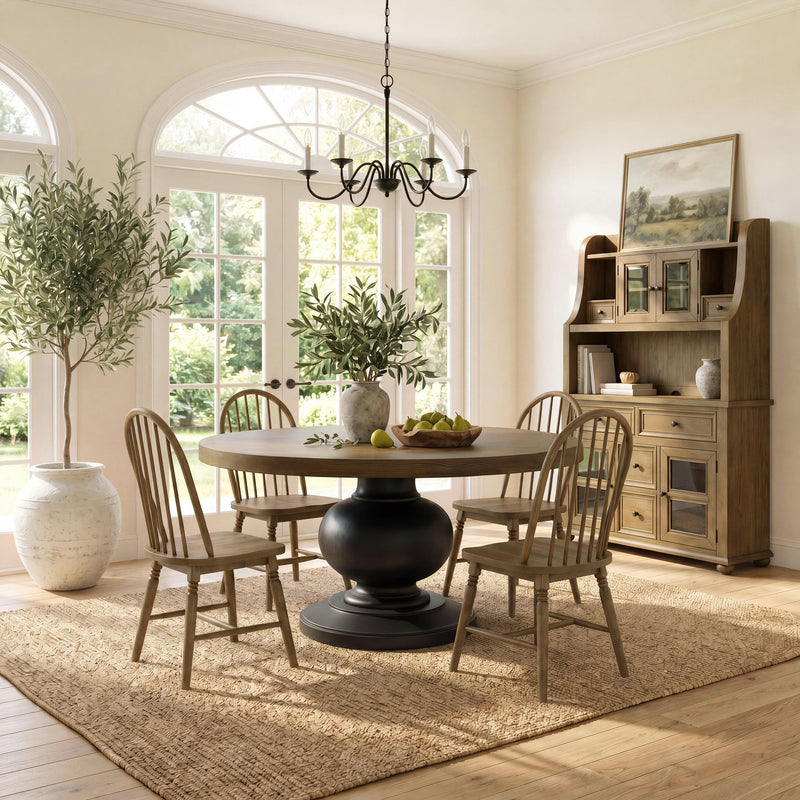 Heritage - Windsor Side Chair (Set of 2) With Leveler - Oak Brown