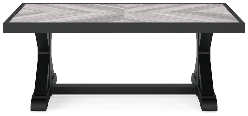 Beachcroft - Rectangular Cocktail Table - Black / Light Gray