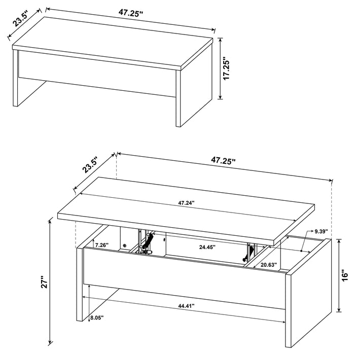 Canoga Lift-Top Coffee Table Set