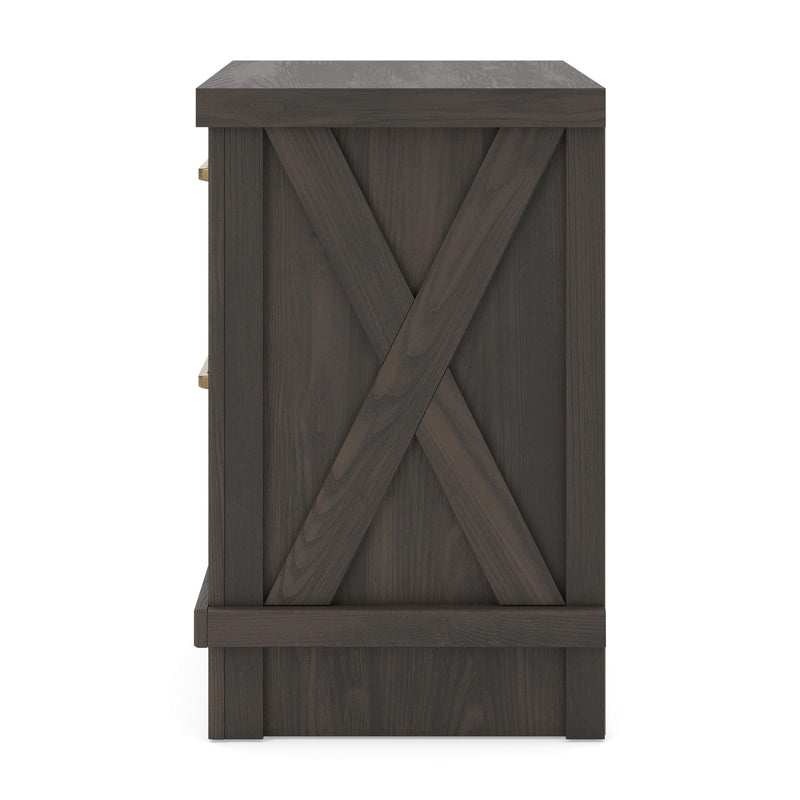 Vonitta Bay - Two Drawer Night Stand - Dark Brown