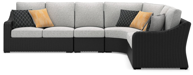 Beachcroft - 4-Piece Outdoor Sectional - Black