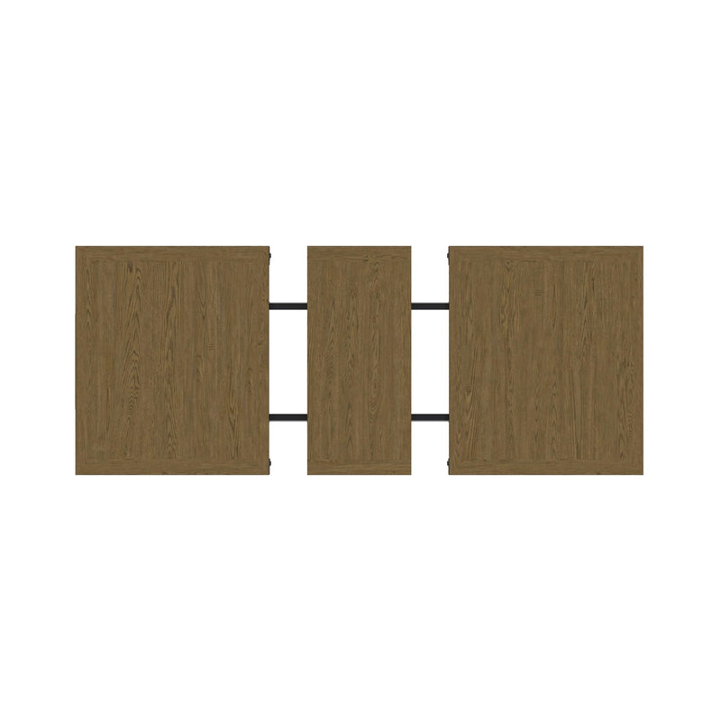 Heritage - Rectangular Dining Table With 18" Leaf - Oak Brown And Black