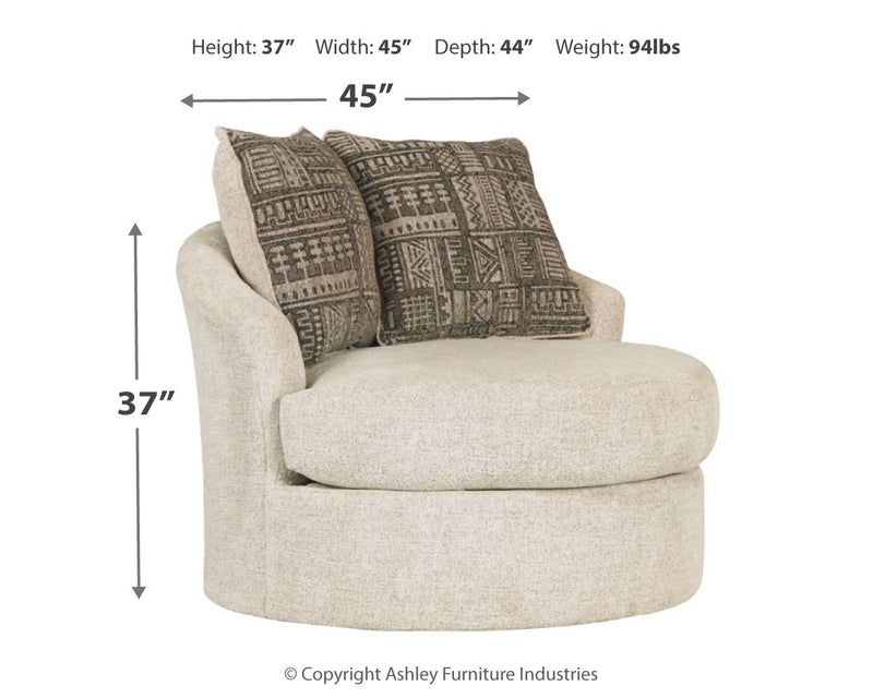 Soletren - Swivel Accent Chair - Stone