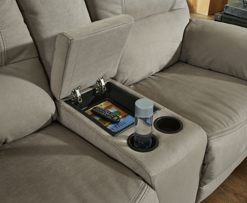 Next-Gen Gaucho - DBL REC PWR Loveseat w/Console - Putty