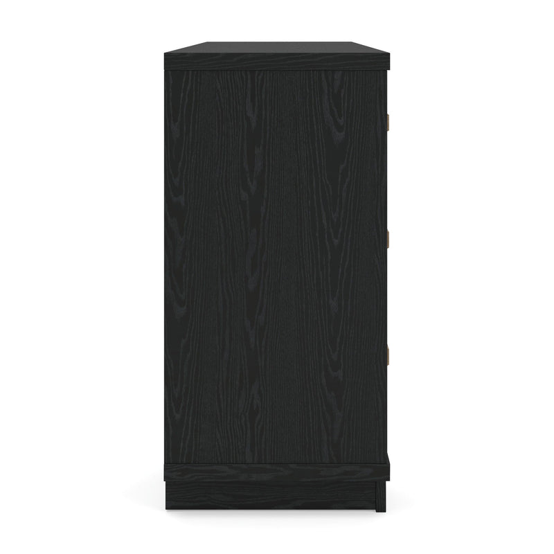 Kozmour - Six Drawer Dresser - Black / Brown