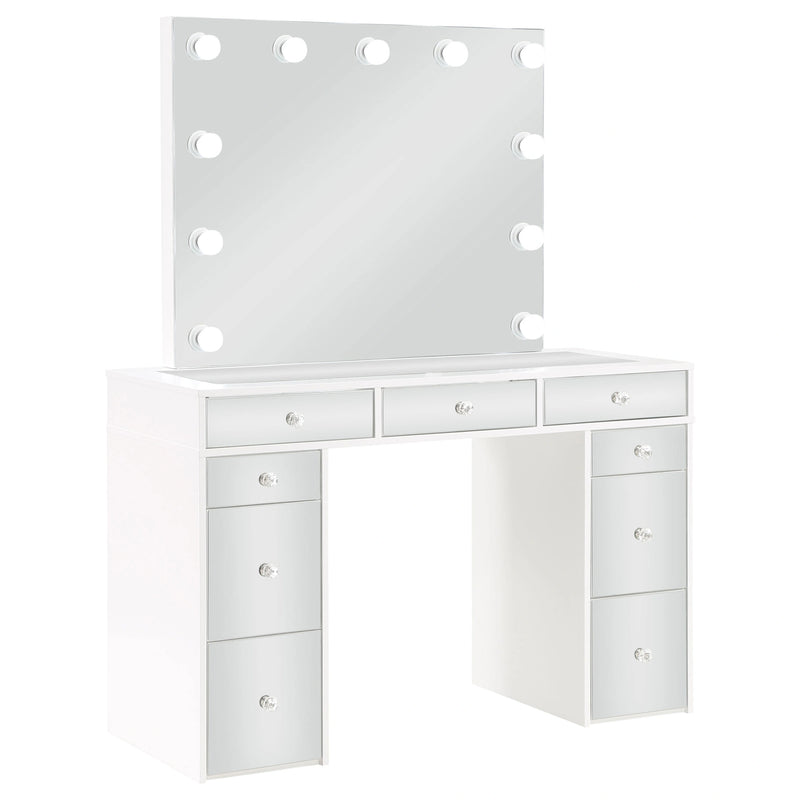 Regina Makeup Vanity Table with LED Mirror and Stool