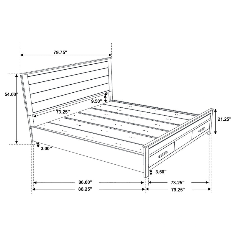 Woodmont Panel Platform Storage Bed
