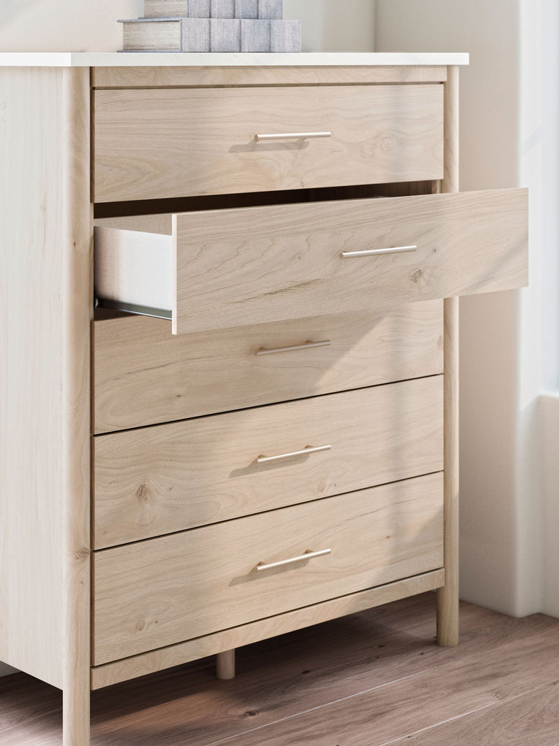 Cadmori - Five Drawer Wide Chest - Two-Tone