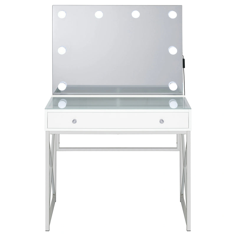 Eliza Makeup Vanity Table with LED Mirror and Stool
