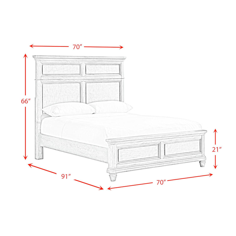 Whit-Ash - Panel Bedroom Set