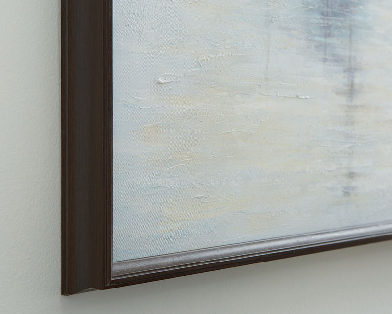 Worthney - Wall Art - Blue / White / Brown