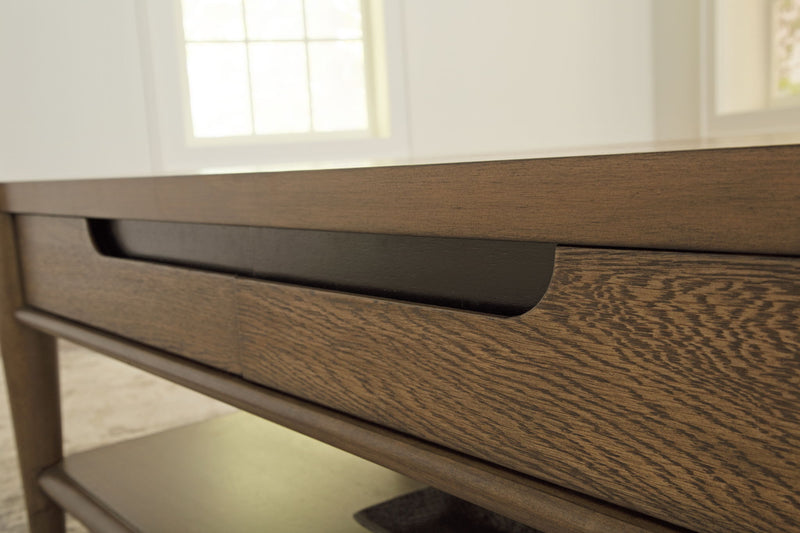 Roanhowe - Rectangular Cocktail Table - Brown