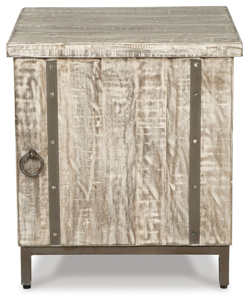 Laddford - Accent Cabinet - Shelf - Whitewash