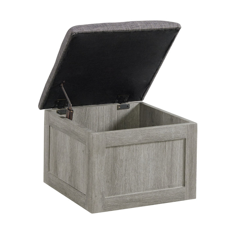 Uster - Coffee Table With Four Storage Stools - Gray