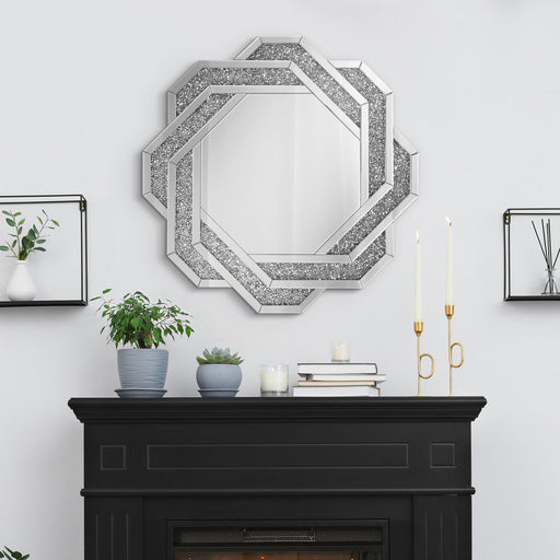 Mikayla Wall Mirror with Braided Frame Dark Crystal image