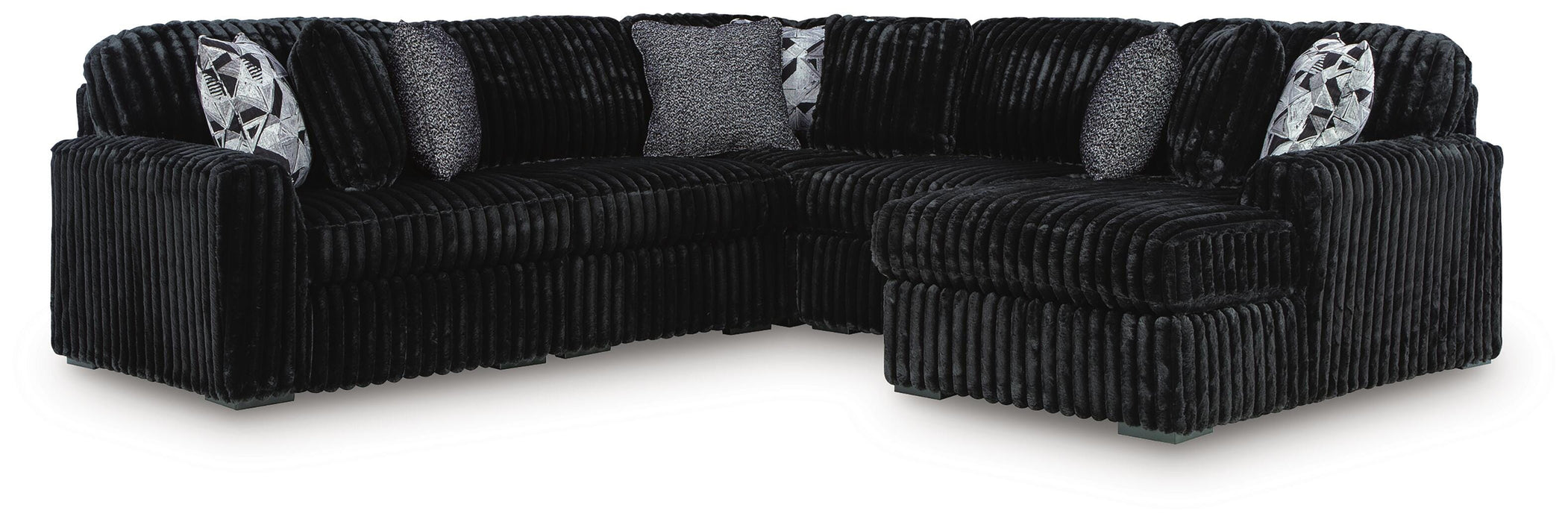 Midnight-Madness Sectional with Chaise