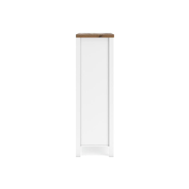 Kerisden - Five Drawer Chest - White / Brown