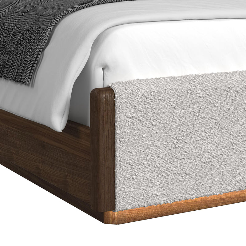 Brisbane - Upholstered Bed With Boucle And LED