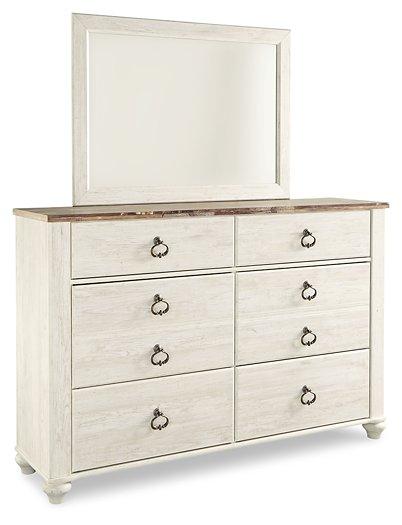 ashley furniture dresser with mirror Willowton Dresser and Mirror