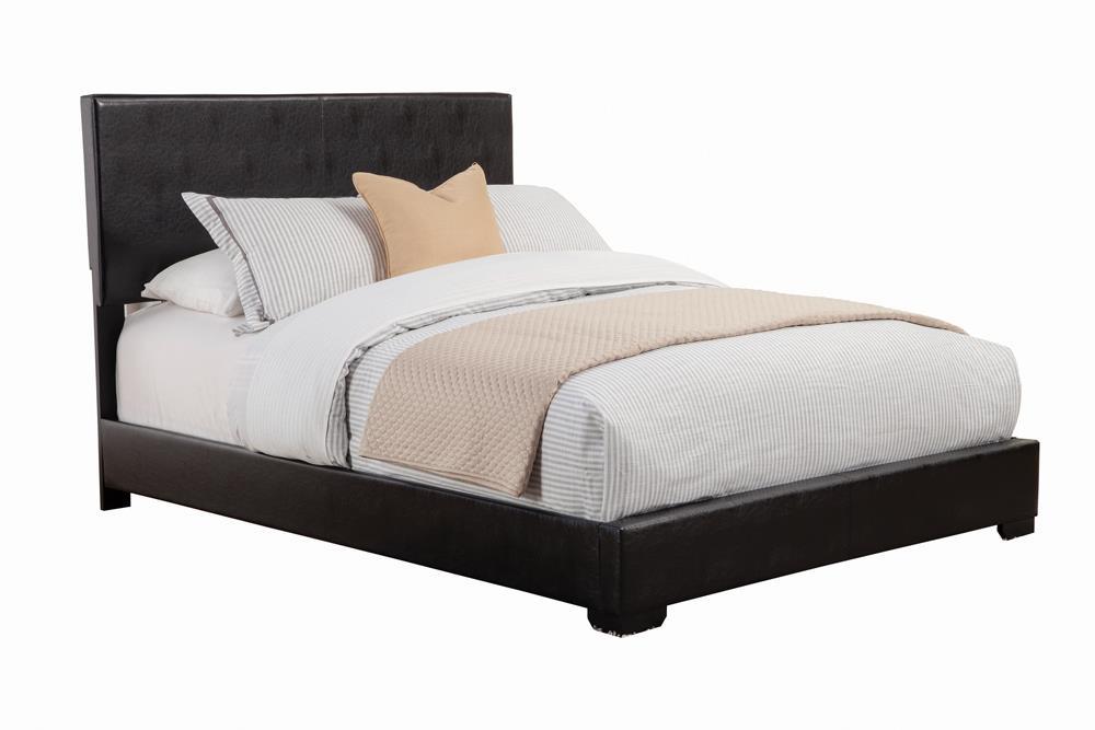 Conner Casual Black Upholstered Eastern King Bed