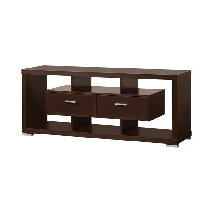 Casey 2-drawer Rectangular TV Console Cappuccino