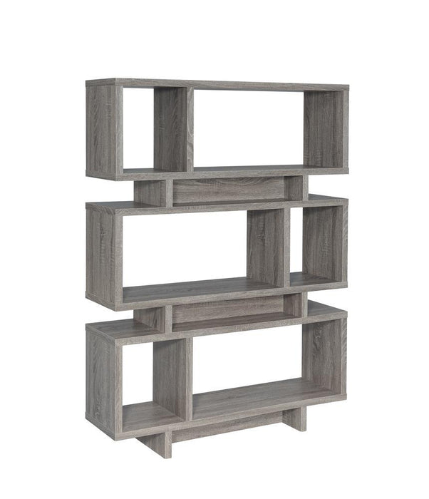 G800554 Contemporary Weathered Grey Bookcase