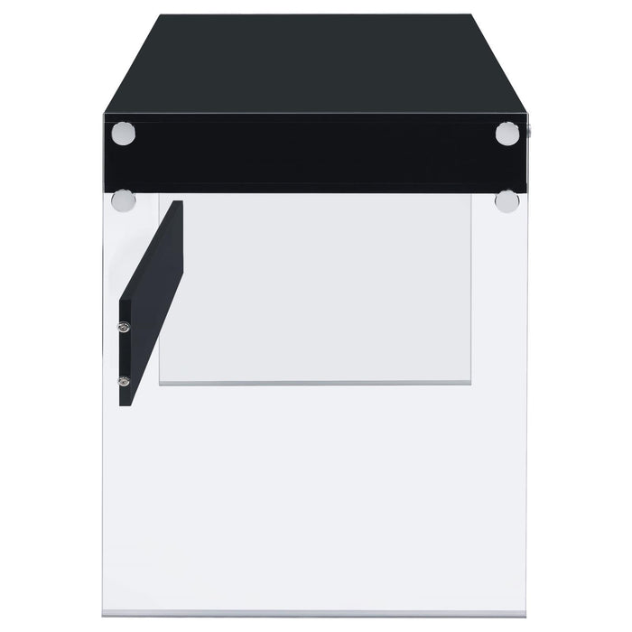 G800830 Contemporary Glossy Black Writing Desk