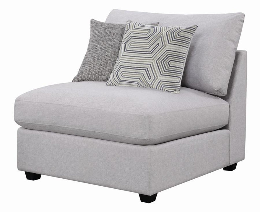 Cambria Upholstered Armless Chair Grey