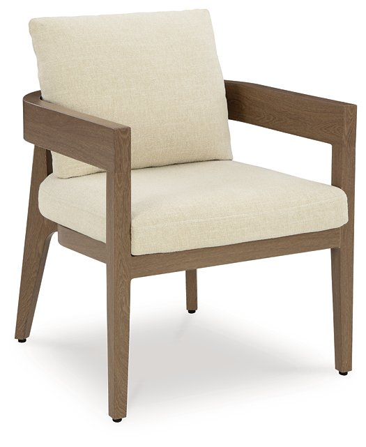 Serene Bay Outdoor Dining Arm Chair with Cushion (Set of 2)