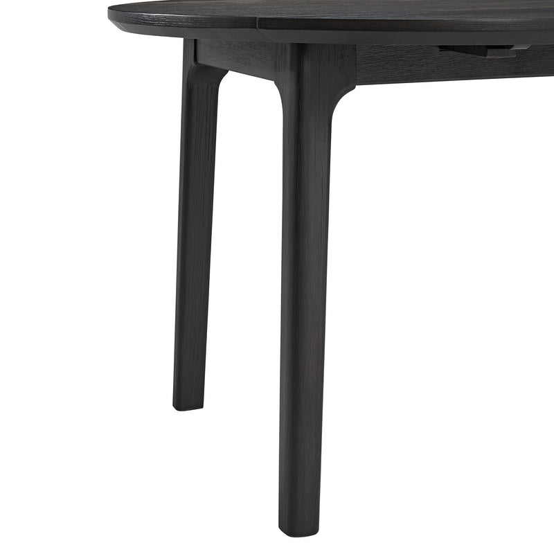 Garcia - 3 Piece Dining Set (Round Drop Leaf Table And 2 Chairs) - Black