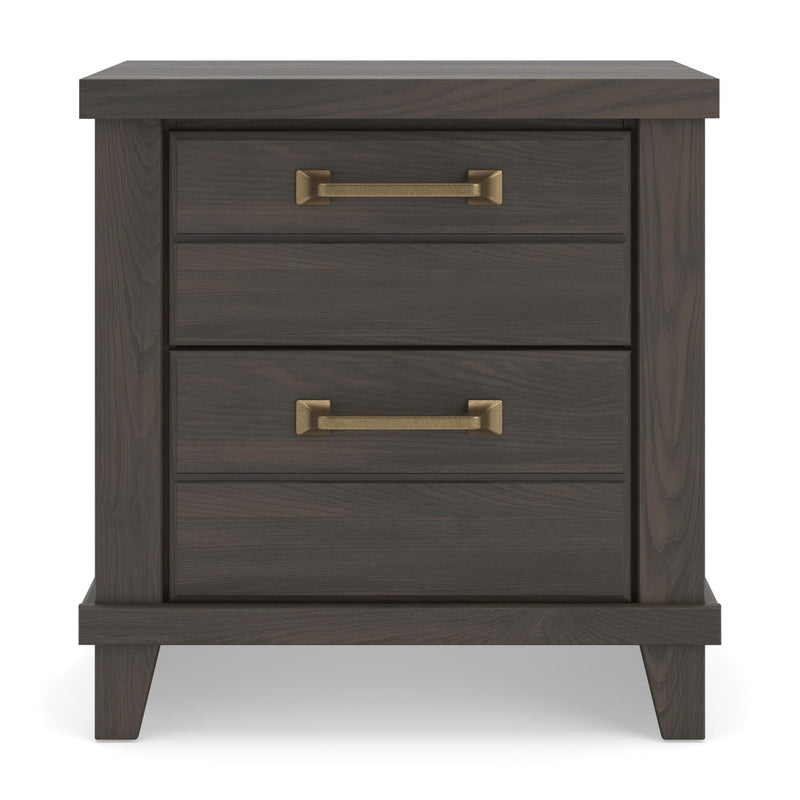 Vonitta Bay - Two Drawer Night Stand - Dark Brown