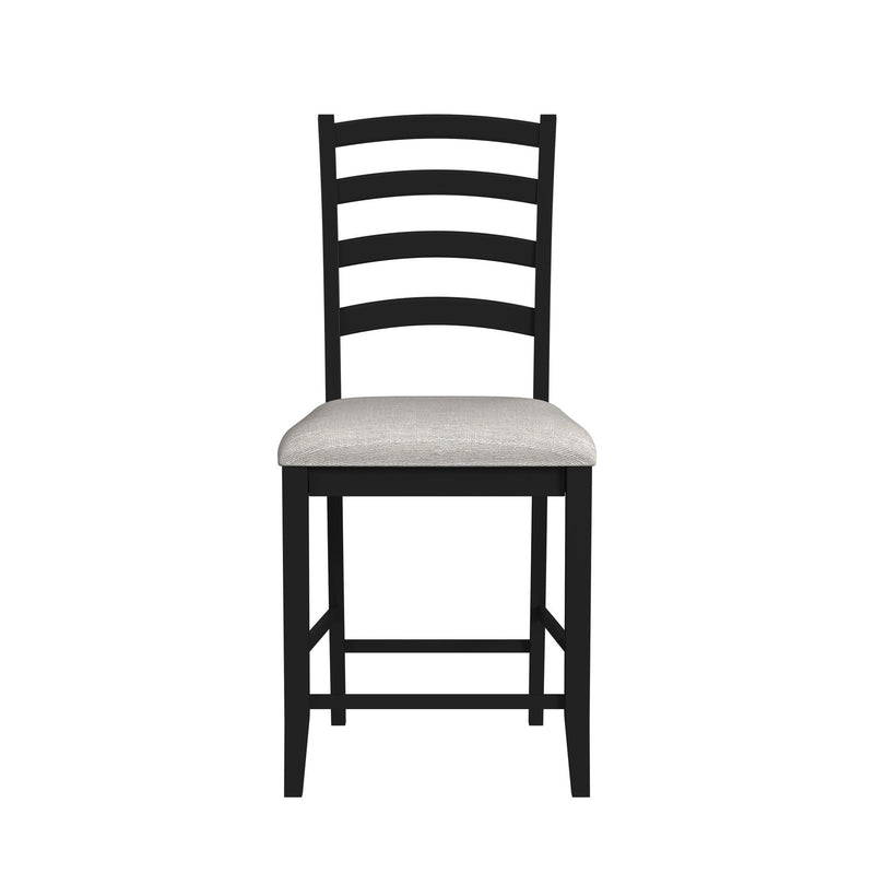 Tulane - 5 Piece Dining Set (Counter Table & 4 Counter Chairs) - Oak & Black