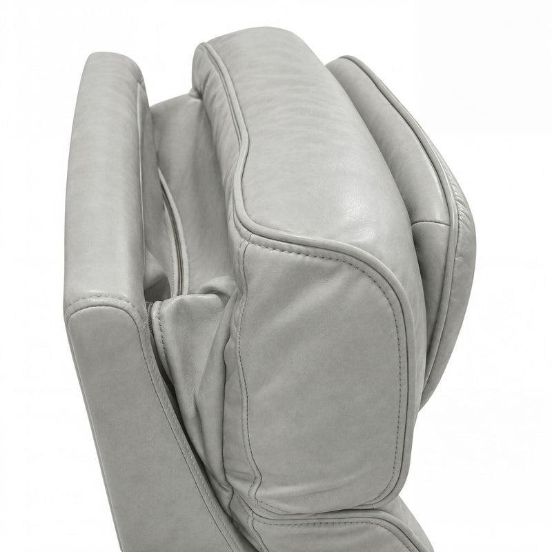 Prime Time - P3 Recliner With 7 Colors Led, Cup Holders And Wireless Charger Controller - Leather Gel Light Gray