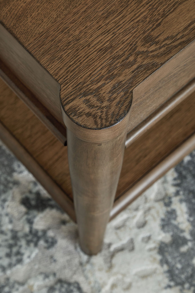 Roanhowe - Rectangular End Table - Brown