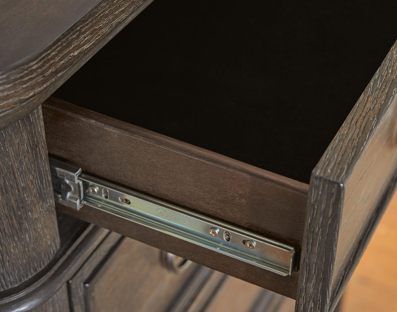 Wickenger - Two Drawer Night Stand - Dark Brown