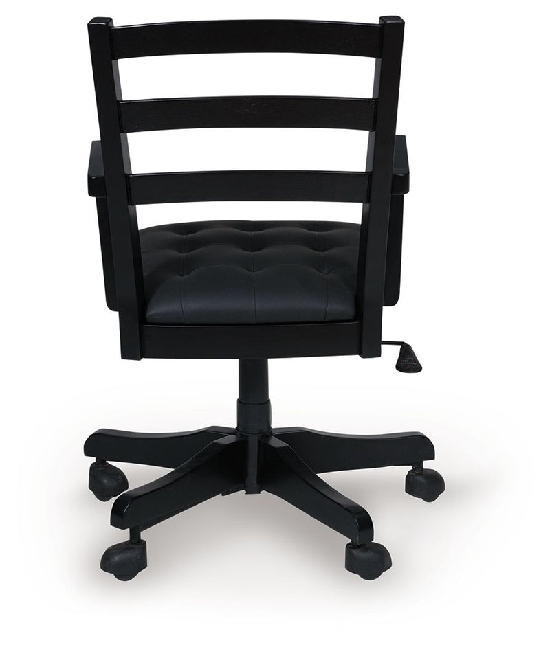 Wildenauer - Home Office Swivel Desk Chair - Brown / Black