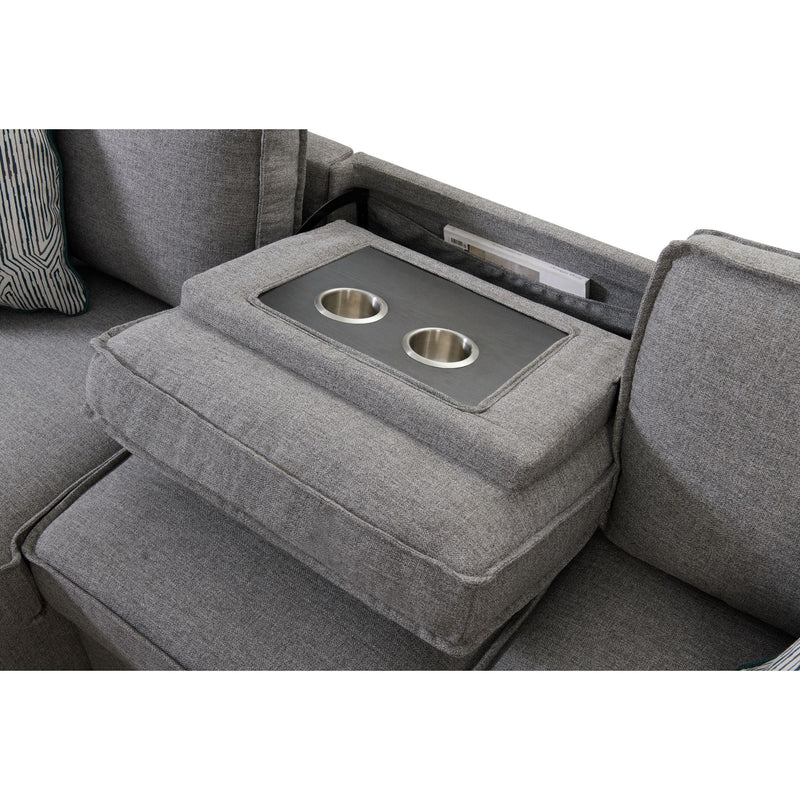 Caracas - Sectional Sleeper Chofa With Pull Bed, Drop Table & USB