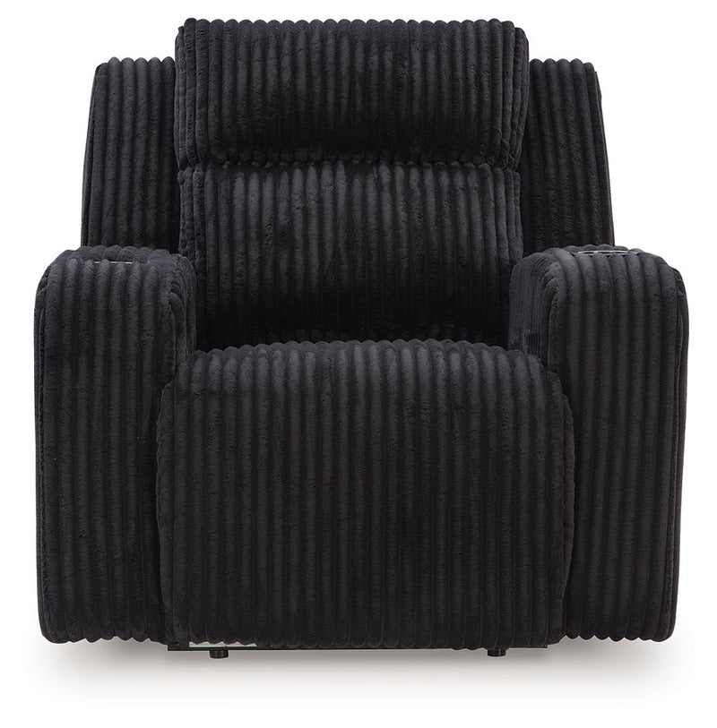 Forest Lake - Power Recliner With Adj Headrest - Black