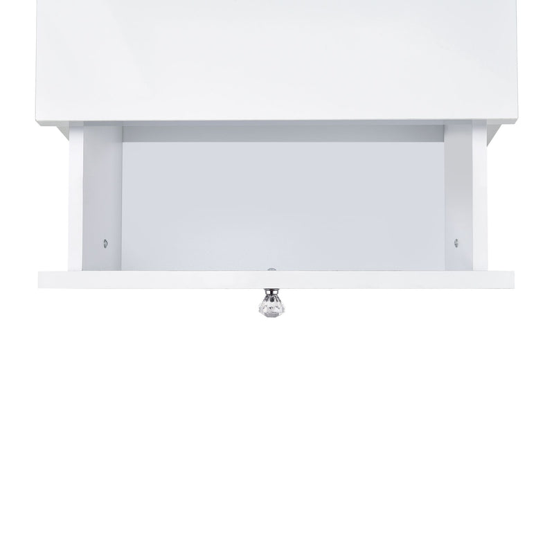 Vancouver - Floor Mirror With Storage - White