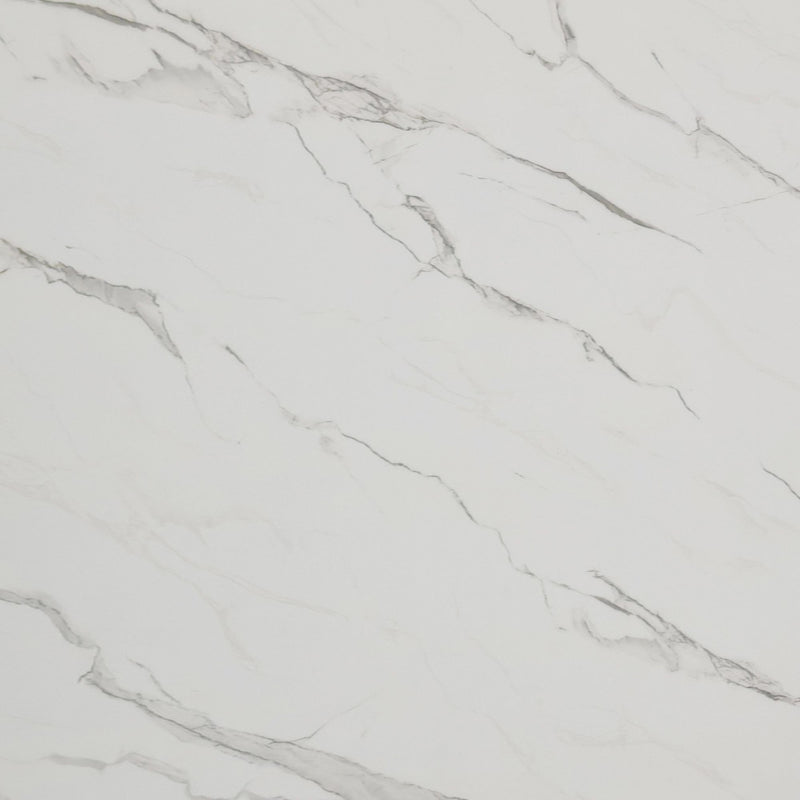 Marlene - Dining Table With White Faux Marble Top - White
